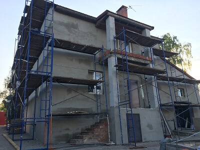 Отделка фасада частного дома в Рогачеве