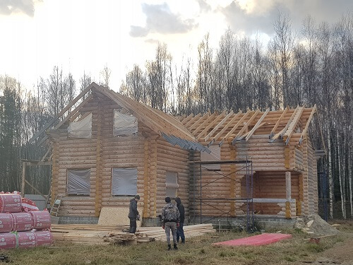 Установка стропильной системы в Рогачеве