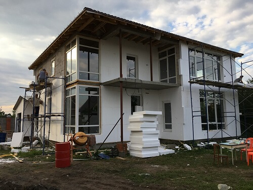 Утепление пенопластом наружных стен в Рогачеве